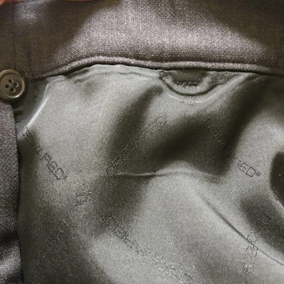 DSQUARED Pants Gray Mid-Rise Wide-Leg Wool… - Picture 5 of 9